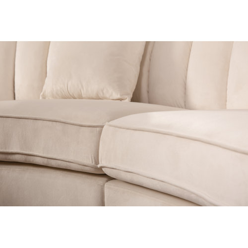 Legend Furniture 142" Wide Upholstered Tufted Velvet Symmetrical